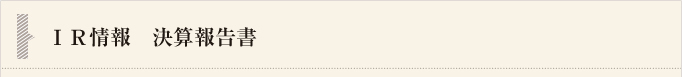 IR情報　決算報告書